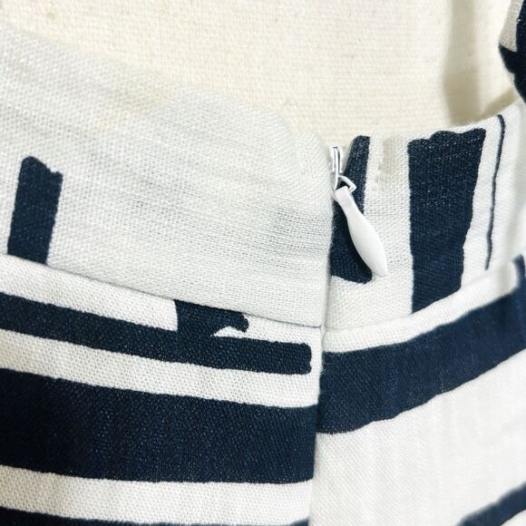 Akira Chicago Romper Sz Large Navy White Cutout Back Layered Short Sleeve - Picture 6 of 12